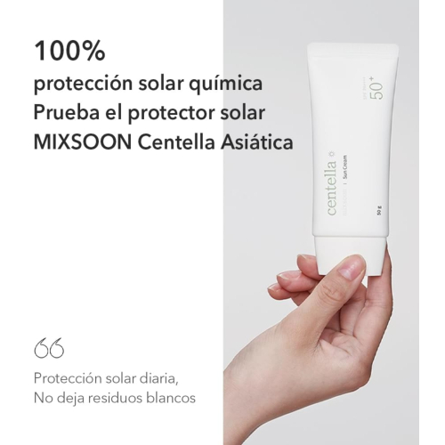Mixsoon - Protector solar facial con Centella Asiática SPF50+ PA++++