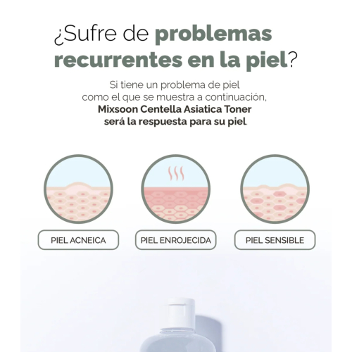 Mixsoon - Tónico facial calmante con Centella Asiática - 300ml