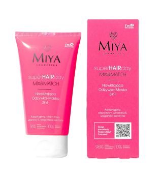 Miya Cosmetics - Acondicionador mascarilla hidratante natural 3 en 1 superHAIRday