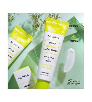Moira - Crema facial para controlar brillos Intense Fortfying - Moringa y Matcha