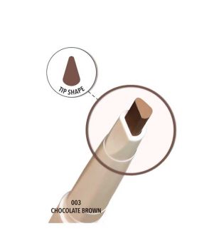 Moira - Lápiz de cejas automático Angled Brow - 03: Chocolate Brown