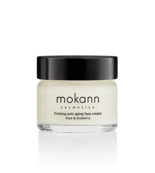 Mokosh (Mokann) - Crema facial reafirmante antiedad - Rosa y Arándanos 15ml