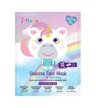 Montagne Jeunesse - 7th Heaven - Mascarilla facial Animal Mask Unicornio - Yuzu y Camu Camu