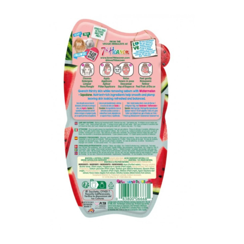 Montagne Jeunesse - 7th Heaven -  Mascarilla Peel-Off Hidratante con Sandía y Escualano