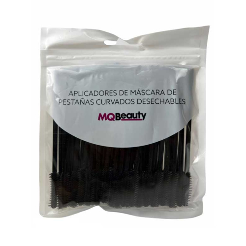 MQBeauty - Aplicadores de máscara de pestañas curvados desechables - 50 uds