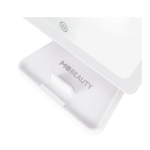 MQBeauty - Espejo de tocador recargable con iluminación LED regulable - Blanco
