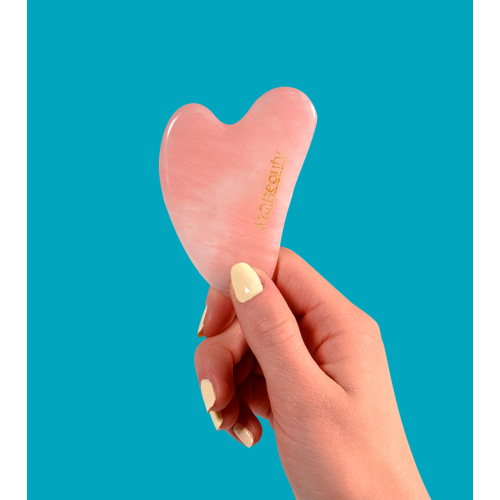 MQBeauty - Gua Sha de cuarzo rosa