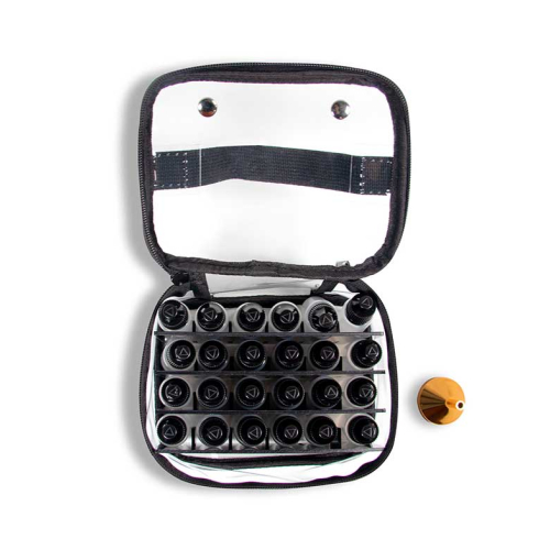 MQBeauty - Neceser transparente + 24 botellas de 15ml