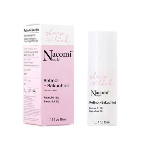 Nacomi - *Next Level* - Sérum antiarrugas para el contorno de ojos Retinol 0,15% + Bakuchiol 1%