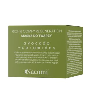 Nacomi - *Rich & Comfy Regeneration* - Mascarilla facial regeneradora con aguacate y ceramidas