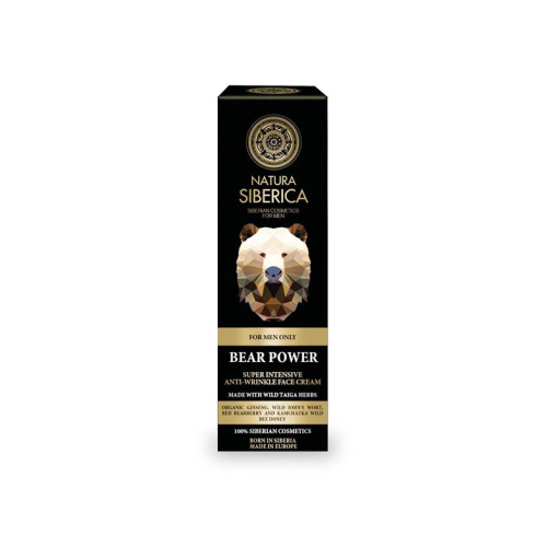Natura Siberica - *For Men* - Crema facial intensiva antiarrugas - El poder del oso