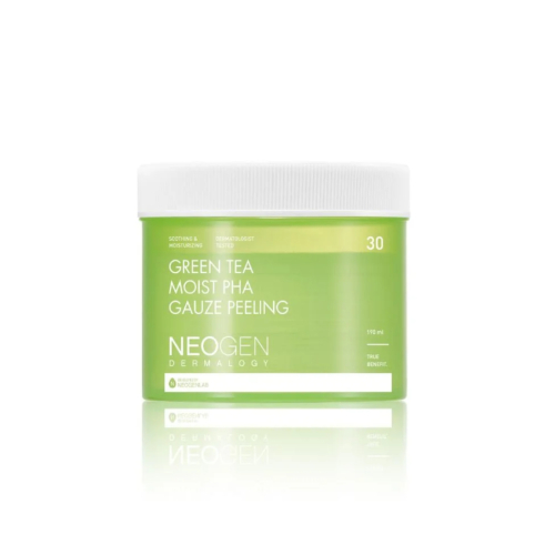Neogen - Tónico facial exfoliante en formato pads - Green Tea Moist Pha Gauze Peeling