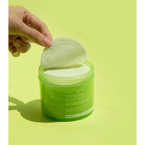 Neogen - Tónico facial exfoliante en formato pads - Green Tea Moist Pha Gauze Peeling