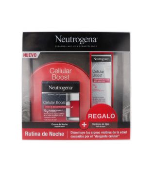 Neutrogena - Pack Crema de noche regeneradora Cellular Boost 50ml + Contorno de ojos antiarrugas Cellular Boost 15ml