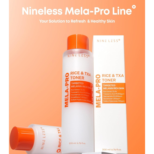 Nineless - *Mela-Pro* - Tónico facial de arroz y TXA MELA-PRO