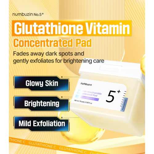 Numbuzin - Almohadillas concentradas No.5+ Vitamin-Niacinamide