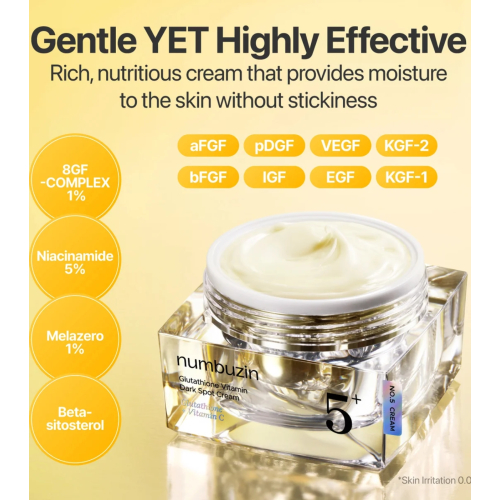 Numbuzin - Crema facial No.5+ Glutathione Vitamin Dark Spot