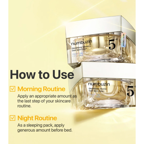 Numbuzin - Crema facial No.5+ Glutathione Vitamin Dark Spot