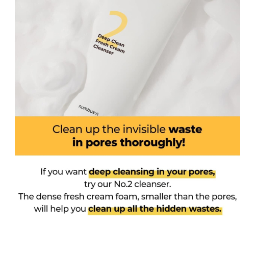 Numbuzin - Espuma limpiadora No.2 Deep Clean Fresh