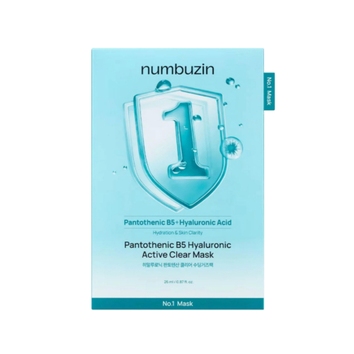 Numbuzin - Mascarilla facial hidratante No.1 Pantothenic B5 Hyaluronic Active Clear