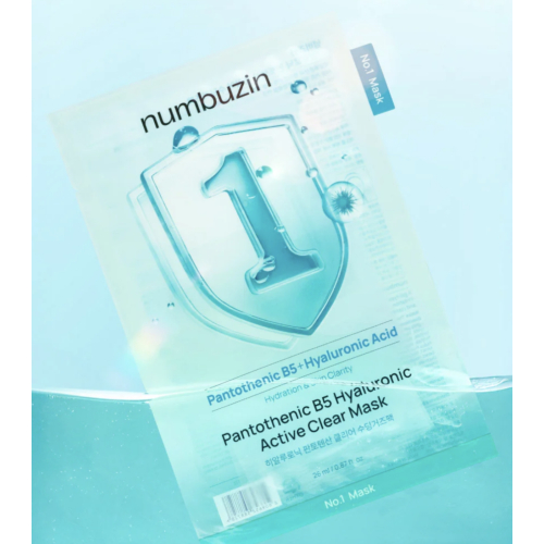 Numbuzin - Mascarilla facial hidratante No.1 Pantothenic B5 Hyaluronic Active Clear