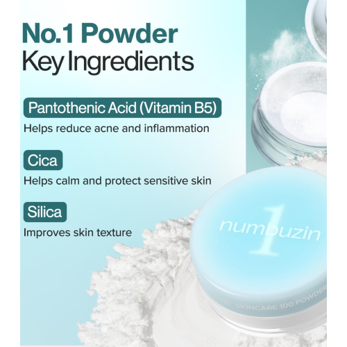 Numbuzin - Polvos matificantes No.1 Pantothenic Skincare 100 Powder