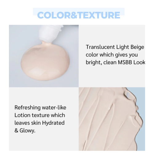 Numbuzin - Protector solar con color No.1 Pure Glass Clean Tone Up SPF 50+ PA++++