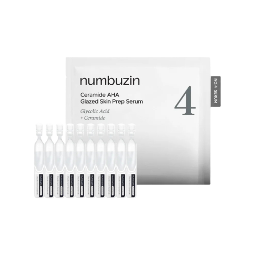 Numbuzin - Sérum exfoliante en ampollas No.4 ceramidas y AHA Glazed Skin Prep - 10ea