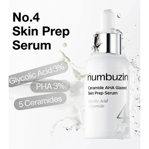 Numbuzin - Sérum exfoliante No.4 ceramidas y AHA Glazed Skin Prep