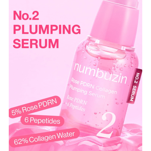 Numbuzin - Sérum rellenador No.2 Rose PDRN Collagen Plumping