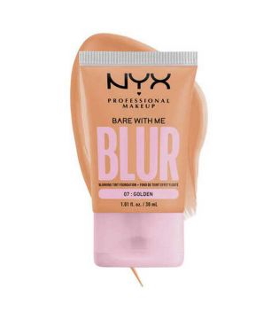 Nyx Professional Makeup - Base de maquillaje difuminadora Bare With Me Blur Skin Tint - 07: Golden