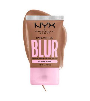 Nyx Professional Makeup - Base de maquillaje difuminadora Bare With Me Blur Skin Tint - 15: Warm honey