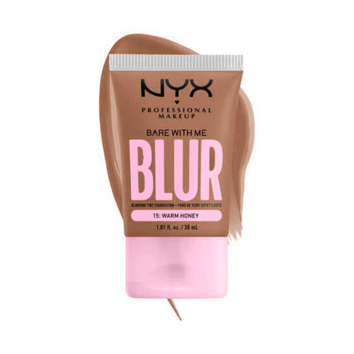 Nyx Professional Makeup - Base de maquillaje difuminadora Bare With Me Blur Skin Tint - 15: Warm honey