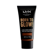 Nyx Professional Makeup - Base de maquillaje fluida Born to Glow! - BTGRF22.7: Deep Walnut