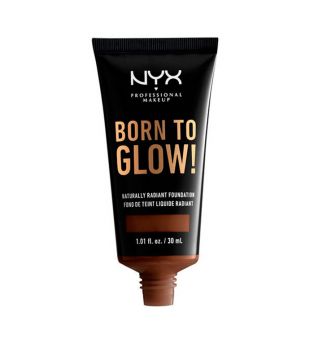 Nyx Professional Makeup - Base de maquillaje fluida Born to Glow! - BTGRF22.7: Deep Walnut