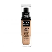 Nyx Professional Makeup - Base de maquillaje fluida Can't Stop won't Stop - CSWSF08: True beige
