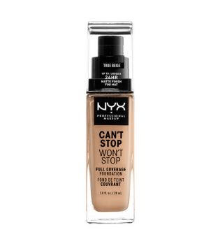 Nyx Professional Makeup - Base de maquillaje fluida Can't Stop won't Stop - CSWSF08: True beige