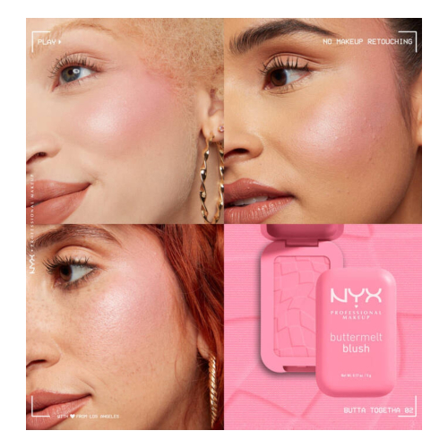NYX Professional Makeup - Colorete en polvo Buttermelt - 02: Butta Together
