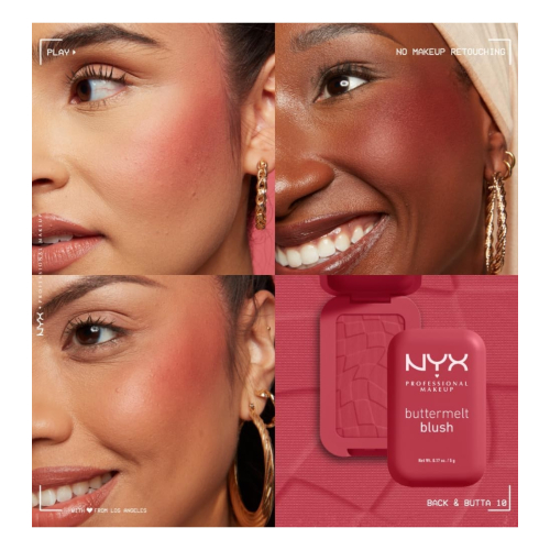 NYX Professional Makeup - Colorete en polvo Buttermelt - 10: Back and Butta