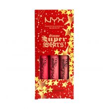 Nyx Professional Makeup - *Gimme Super Stars!!* - Set de labiales Matte Lip Trio - Warm Berries