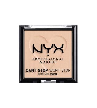 Nyx Professional Makeup -  Polvos matificantes Can't Stop Won't Stop - 02: Light Medium
