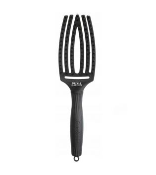Olivia Garden - Cepillo para cabello Fingerbrush Combo Medium - Full Black Medium