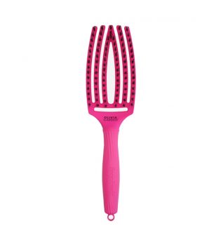 Olivia Garden - *Think Pink* - Cepillo para cabello Fingerbrush Combo Medium - Neon Pink