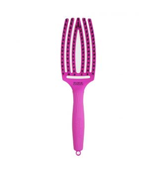 Olivia Garden - *Think Pink* - Cepillo para cabello Fingerbrush Combo Medium - Neon Purple