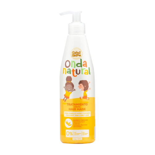Onda Natural - Mascarilla capilar nutritiva y desenredante para niños - Cabello afro o rizado