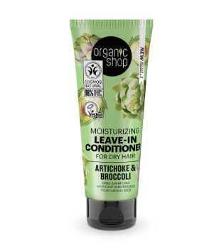 Organic Shop - Acondicionador hidratante sin aclarado para cabello seco - Alcachofa y Brócoli
