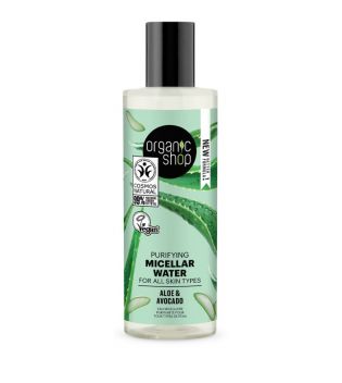 Organic Shop -  Agua micelar purificante para todo tipo de pieles - Aloe y Aguacate