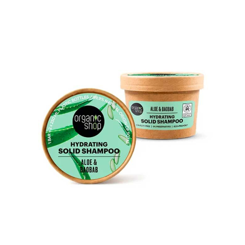 Organic Shop - Champú sólido hidratante - Aloe y baobab