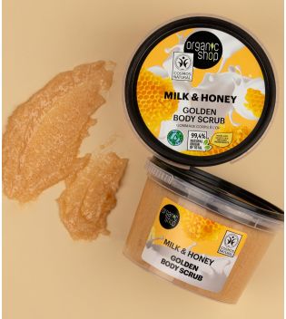 Organic Shop - Exfoliante corporal de azúcar - Leche y miel