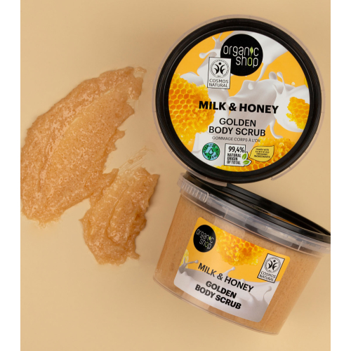 Organic Shop - Exfoliante corporal de azúcar - Leche y miel